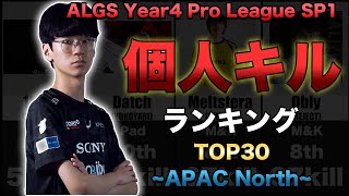 【APEX】ALGS Year4 SP1 プロリーグ キルランキング TOP30～APAC North～