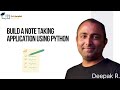 Build a Note Taking Application using Python | Python Tkinter | Python Project