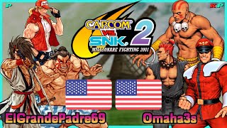 Capcom Vs. SNK 2 || ElGrandePadre69 🇺🇸 VS 🇺🇸 Omaha3s || FLYCAST FIGHTCADE 2