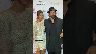#farhanakhtar spotted with wife shibani at red carpet for an award #shorts #trending