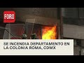 Departamento se incendia en la colonia Roma de la CDMX - Las Noticias