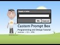Custom Prompt Box Programming JavaScript CSS HTML Tutorial