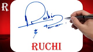 Ruchi Name Signature Style | R Signature Style | Signature Style of My Name Ruchi