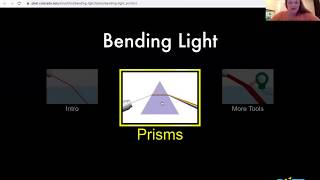 PHET Bending Light Dispersion Setting