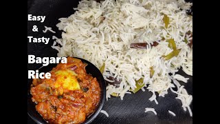 Hyderabadi Bagara Rice\\Bagara Khana Recipe\\ बगारा राइस रेसिपी \\ హైద్రాబాదీ బగారా అన్నం \\ ಬಗಾರ ರೈಸ್