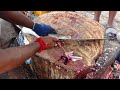 $12 10kg trevally karunganni paarai fish cutting💥 kasimedu durai fish cutting skills