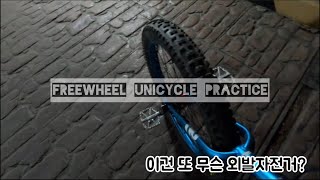 Freewheel Unicycle Practice #프리휠외발 #새로운세계