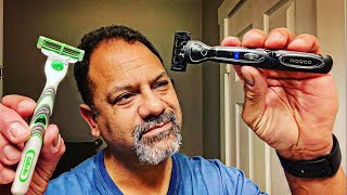 Are Power Razors just a gimmick?  Dorco Pace 6 Power v. Gillette Mach3 Power  | average guy tested