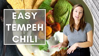 Easy Tempeh Chili! | Instant Pot Vegan Chili Recipe (not spicy)