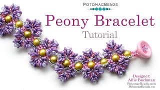 Peony Bracelet - DIY Jewelry Making Tutorial by PotomacBeads