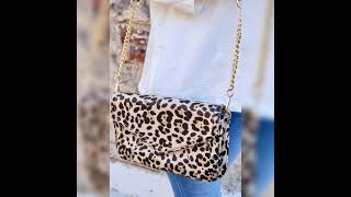 Leopard print clutch bag design // designer leopard clutch design