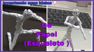 como fazer boneco de papel ( esqueleto )