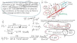 Slope Stability Analysis of Infinite Slope in Geotechnical and Civil Engineering