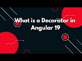 #21 📘 Angular 19 Tutorial: What is a Decorator in Angular? Explained Simply 🌟