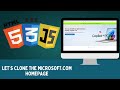 Cloning the Microsoft Homepage with HTML, CSS & JavaScript - Full Tutorial