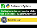 Finding both size and location of the Web Element (Selenium Python)