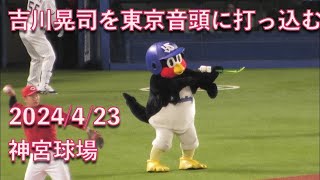 つば九郎、吉川晃司を東京音頭に打っ込む 2024/4/23