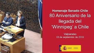 Homenaje del Senado de Chile en el 80 Aniversario de la llegada del Winnipeg