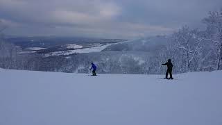 Chris and Koki at RUSUTSU Resort, Mt. ISOLA 2020.12.22 Afternoon