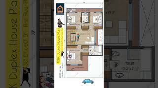 30x60 Feet House Plan || 4BHK Duplex House Plan #shorts #houseplan #firstfloor #part2 #duplex