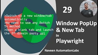 #29 - Handle Browser Window Pop Up and Tab in Playwright || Playwright with java