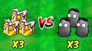 PVZ 1 Hybrid Challenge - 3 Golden Plants Box VS 3 Nut Imitater - Who Will Win?