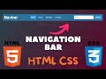 CSS Navigation Bar | HTML CSS Tutorial