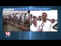 lower manair dam gates lifted minister harish rao and etela inspects project v6 news