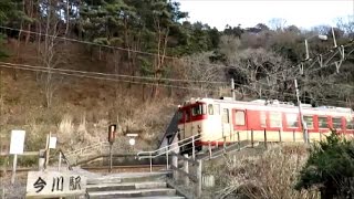 [FHD]JR東日本・羽越本線：今川駅、キハ48形/発車シーン。