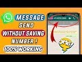 How To Send a Whatsapp Message Without Saving Number | Techno Org