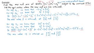 Linear Algebra - Constrained Optimization