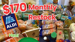 ALDI GROCERY SHOPPING | What $170 Grocery at aldi looks like| Monthly Grocery haul