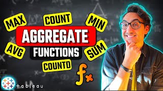 Aggregate Functions: SUM, AVG, COUNT, COUNTD, MAX, MIN | #Tableau Course #94