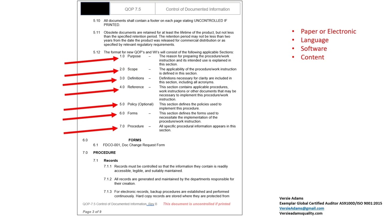 ISO 9001 Clause 7.5 Documented Information - YouTube