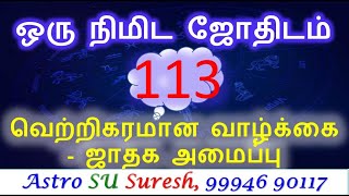 வெற்றிகரமான வாழ்க்கை – ஜாதக அமைப்பு | #113 | One Minute Astrology | Astrology