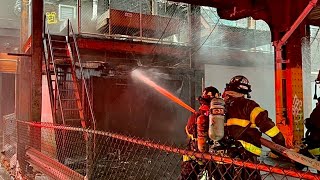 FDNY Manhattan 10-75 Box 1528 Fire was in a Storage Container Against a Commercial Building