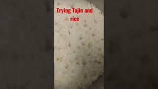 Trying Tajin and rice