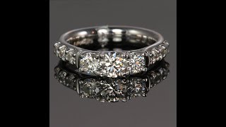 14k White Gold 3 Stone Ring 1.51 Carats