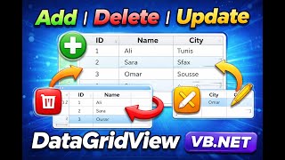 DataGridView CRUD Operations in VB.NET – Add, Delete, Update Rows