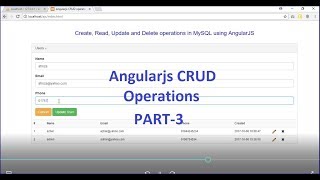 Angularjs CRUD Operation using PHP and MySQL - PART 3