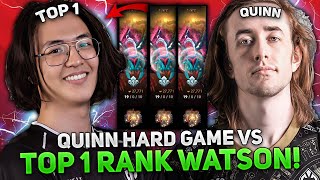 QUINN HARD GAME vs TOP 1 RANK WATSON DOTA 2! | QUINN plays on DRAGON KNIGHT 12K