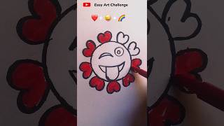 Emoji Mixing Art Challenge #shorts #viral #art #drawing
