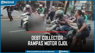 Detik-detik Debt Collector Rampas Motor Ojol Korban Terseret