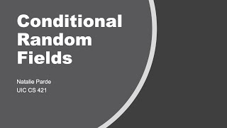 Conditional Random Fields
