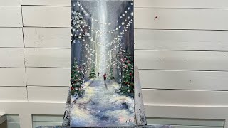 How To Paint A Christmas Street Scene In Acrylic