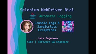 Selenium WebDriver BiDi - Automate Logging Console Messages & JS Errors - Java Test Code
