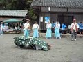 室尾谷神社秋祭りＮＯ１１。総練りこみ後、お神楽（獅子舞奉納）３．