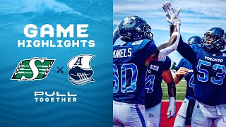 CFL Game Highlights: Toronto Argonauts vs. Saskatchewan Roughriders - July 16, 2022