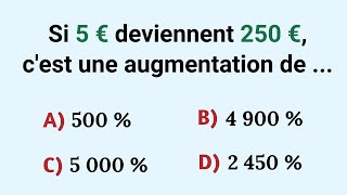 De 5 € à 250 €, on augmente de quel pourcentage ? 🤨