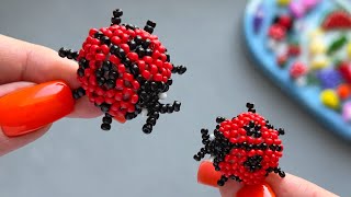 🐞 How to make a beaded ladybug. Step-by-step tutorial